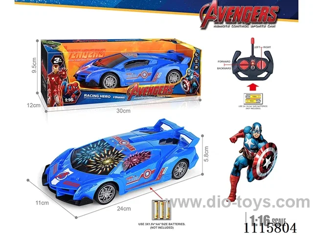27MHz 1:16 4ch rc car with 3D light not included battery
