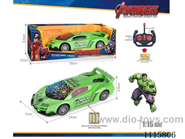 27MHz 1:16 4ch rc car with 3D light not included battery