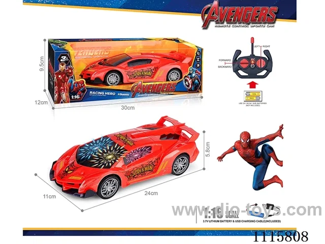 27MHz 1:16 4ch rc car with 3D light included battery