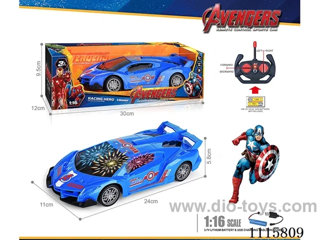 27MHz 1:16 4ch rc car with 3D light included battery