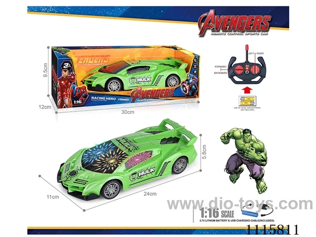27MHz 1:16 4ch rc car with 3D light included battery
