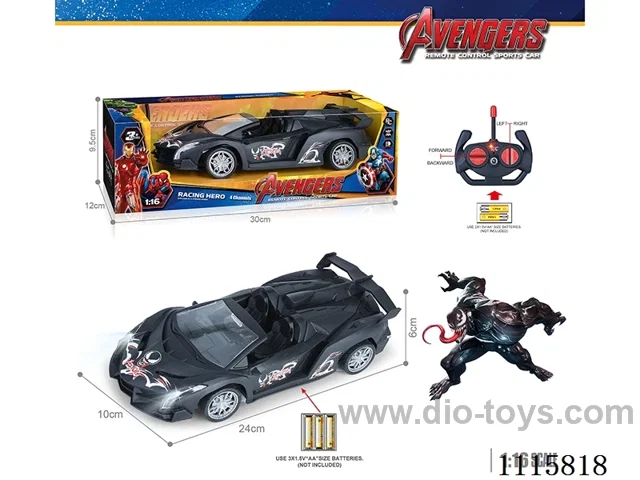 27MHz 1:16 4ch rc car with light not included battery