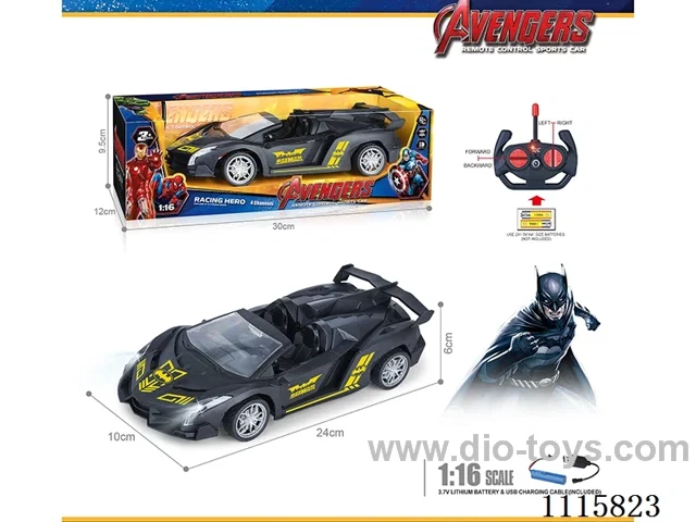 27MHz 1:16 4ch rc car with light included battery