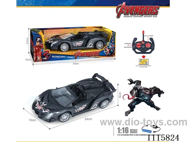 27MHz 1:16 4ch rc car with light included battery