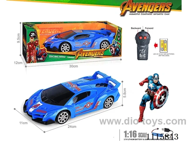 27MHz 1:16 2ch rc car included battery
