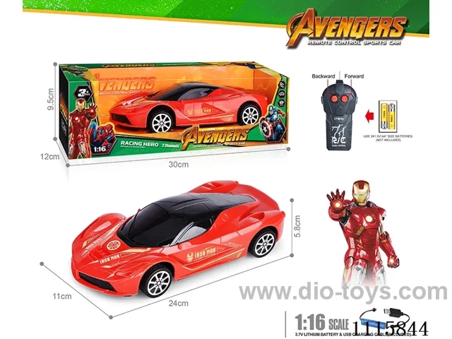 27MHz 1:16 2ch rc car included battery