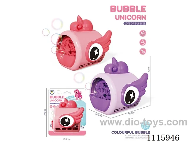 Unicorn electric bubble machine