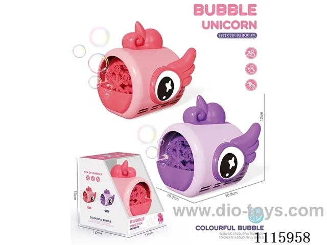 Unicorn electric bubble machine