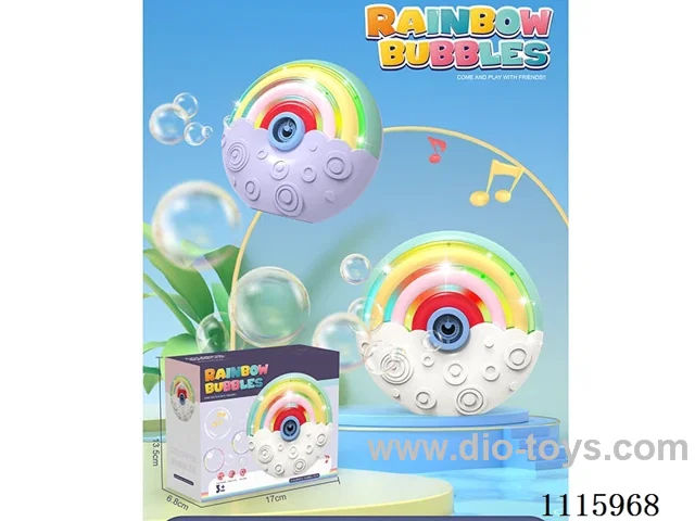 Fully automatic rainbow bubble machine