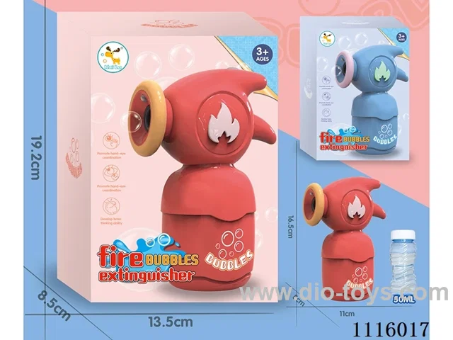 Second generation electric fire extinguisher bubble machine