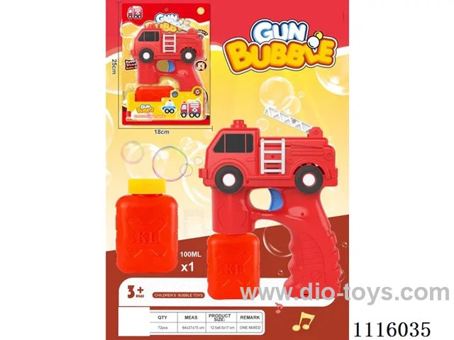 Fire truck bubble gun