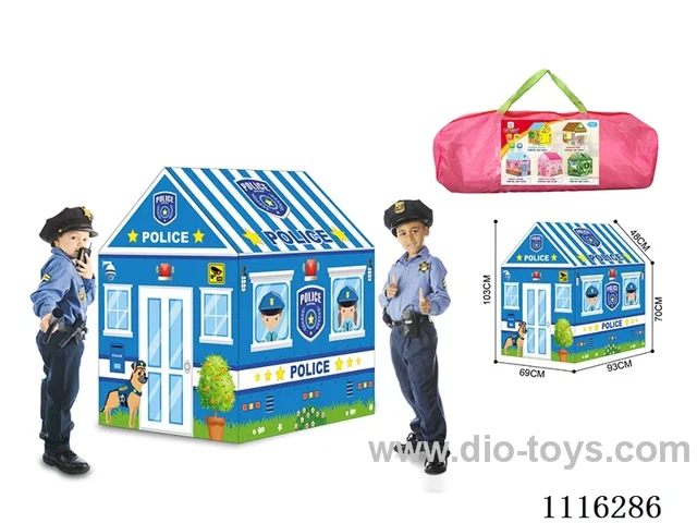 Children's police car house tent house