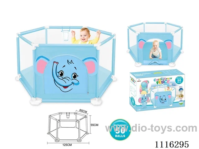 125CM printed playpen with 50 ocean balls