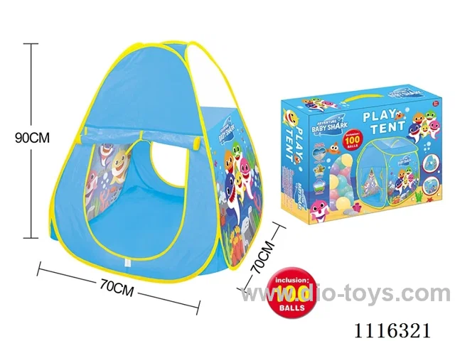 Baby Shark tent with 100 5.5CM ocean balls
