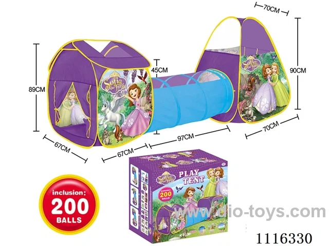 3 in 1 Sophia Children's tent with 200 6CM ocean balls