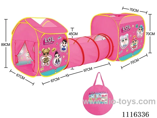 3-in-1 LOL Surprise Doll Playhouse Fit Tunnel crawler tent