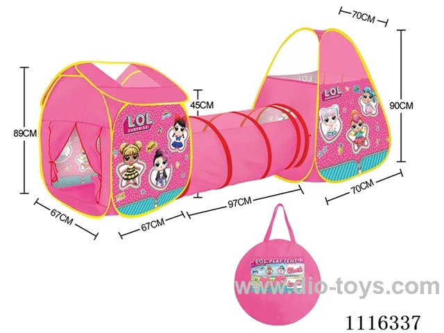 3-in-1 LOL Surprise Doll Playhouse Fit Tunnel crawler tent