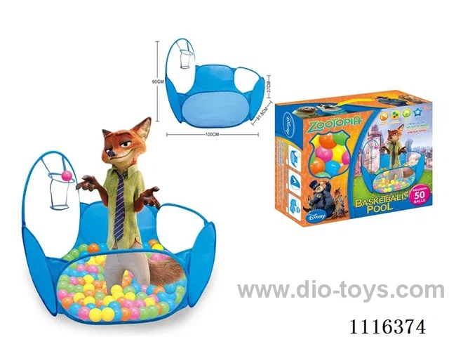 100CM Zootopia Basketball pool with 50 6cm ocean balls