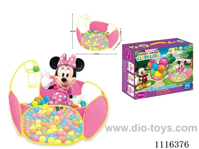 100CM Disney basketball pool with 50 6cm ocean balls