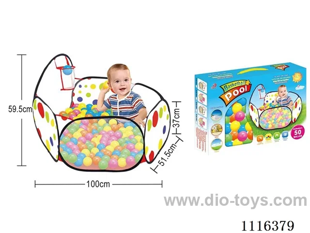 Children's 1-meter basketball pool with 50 6cm ocean balls