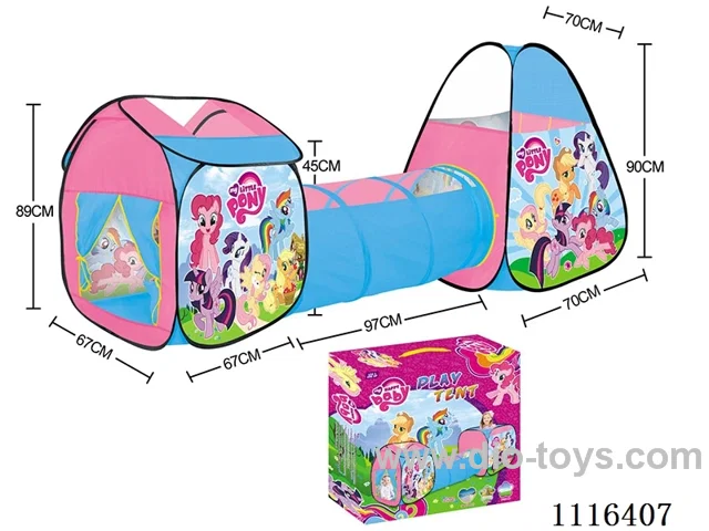 Three-in-one pony Polly game house combination tunnel climbing tent