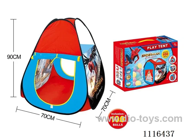 Spider-man tent with 100 ocean balls