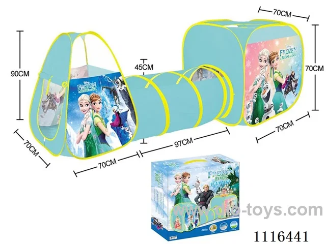 3-in-1 Frozen Tent Compound Tunnel Tube Play House