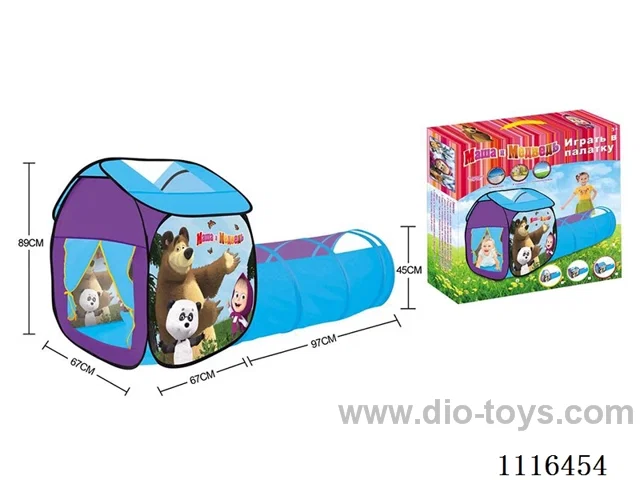 Two-in-one Martha and bear play house combined tunnel crawler