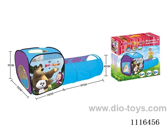 Two-in-one Martha and bear play house combined tunnel crawler