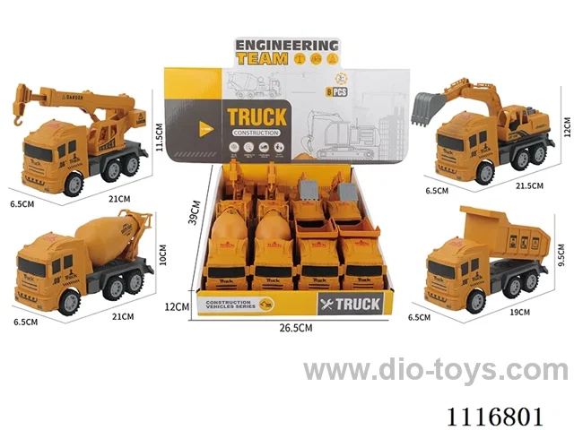 Inertia four engineering vehicles /8PCS