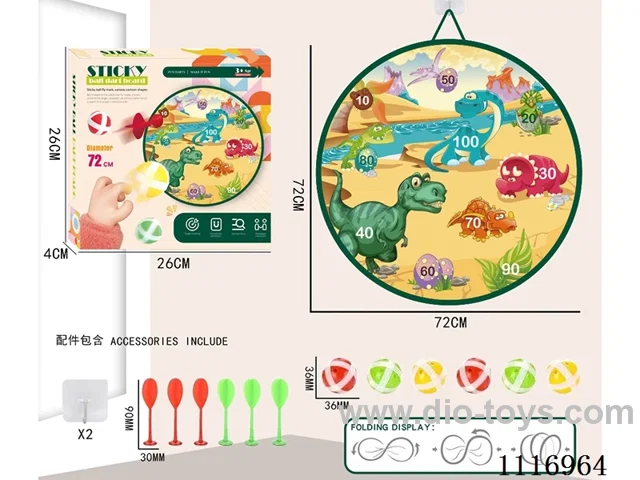 72CM collapsible sticky ball target +6 balls +6 darts