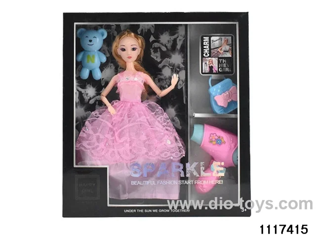 11.5 inch 9 jointed doll set