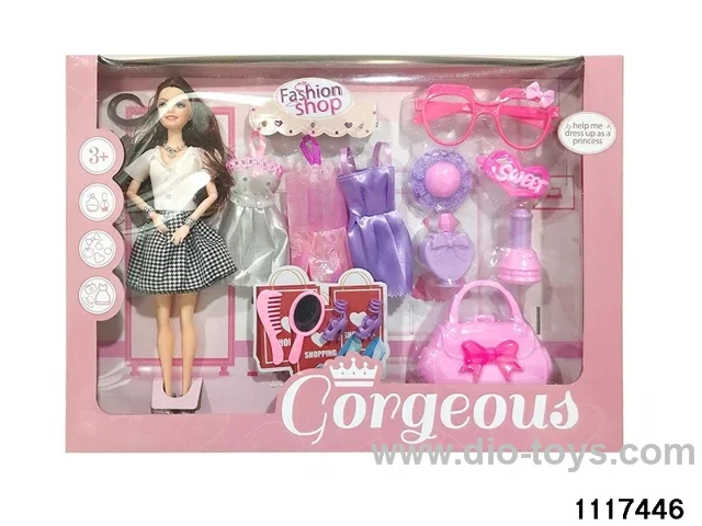 11.5 inch 9 jointed doll set
