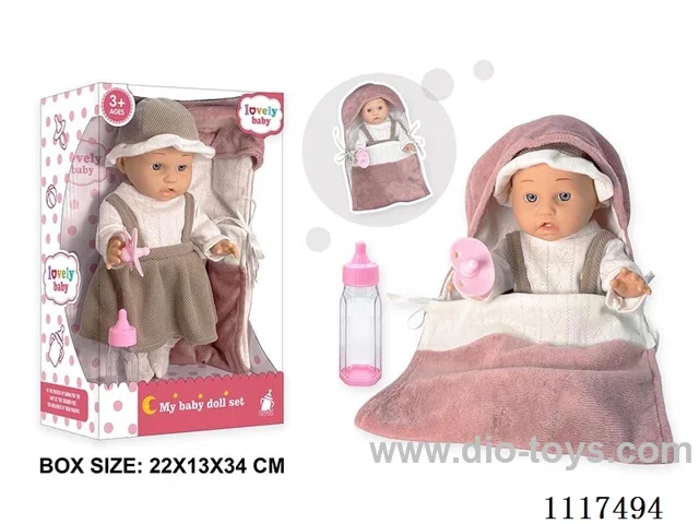 12 "vinyl doll with sleeping bag