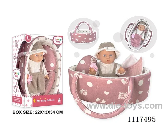 12 "vinyl doll with basket