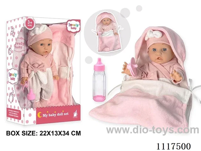 12 "vinyl doll with sleeping bag
