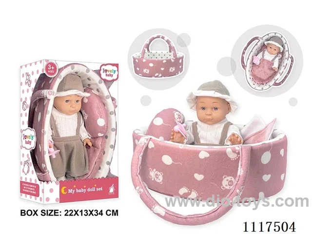12 "vinyl doll with basket