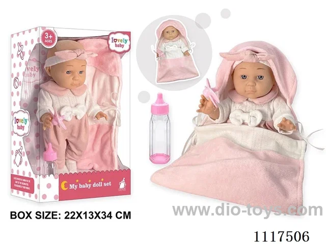 12 "vinyl doll with sleeping bag