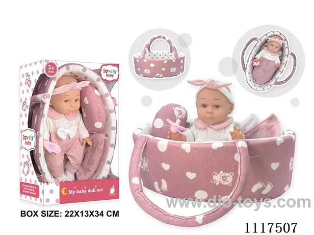 12 "vinyl doll with basket