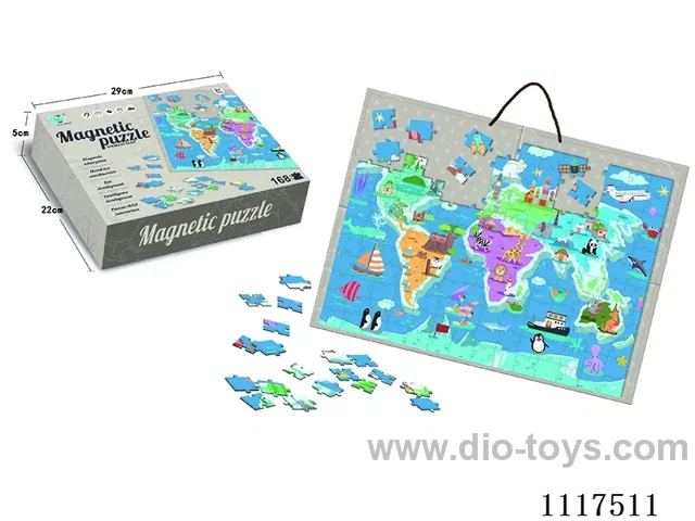 World map magnetic puzzle