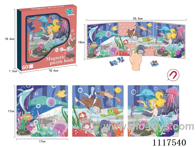 Underwater world diskette three fold book puzzle