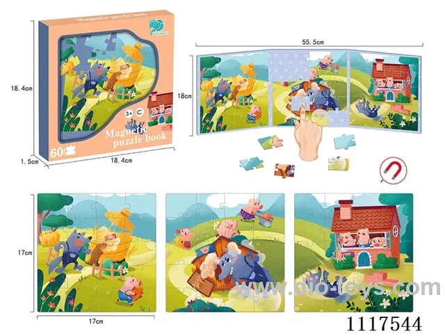 Three little pigs three fold book puzzle