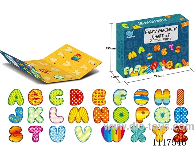 English alphabet magnet three fold book puzzle