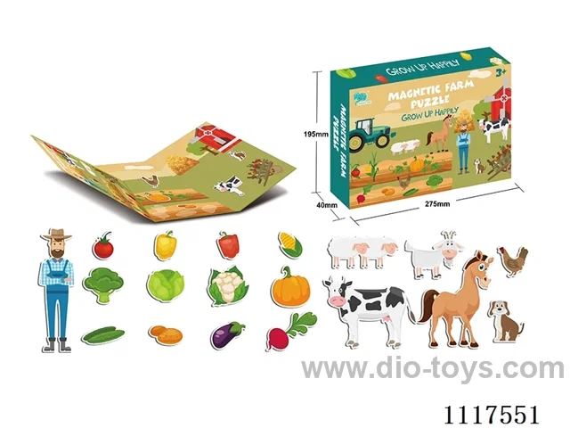 Farm and ranch magnet three fold book puzzle