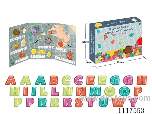 Fruit name word spelling magnet