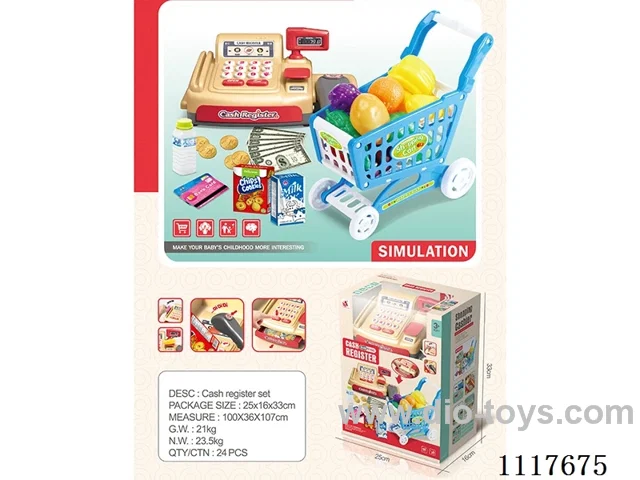 Cash register plus fruit cart (three switching modes)