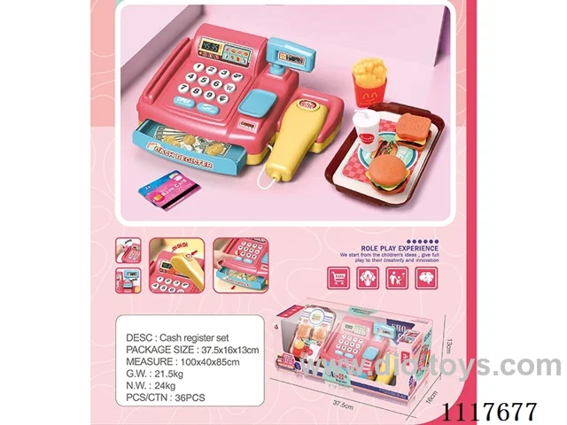 Cash register plus burger (three toggle mode functions)