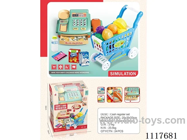 Cash register plus fruit cart (three switching modes)