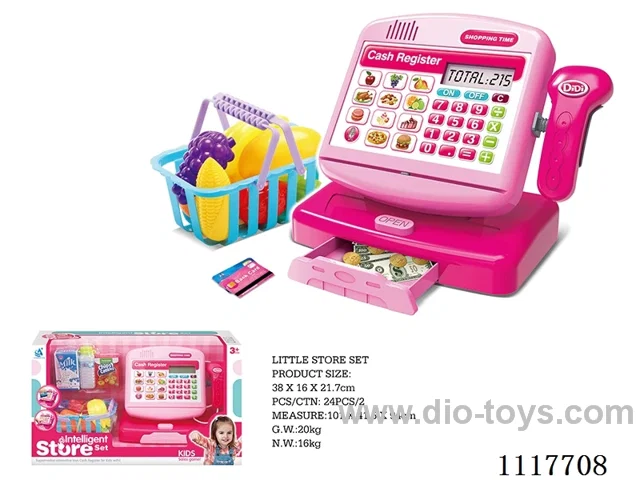 Cash register with fruit basket