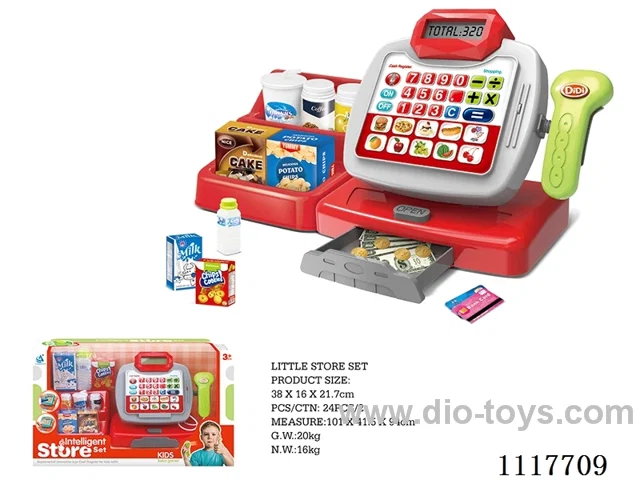 Cash register (diamond) with supermarket rack